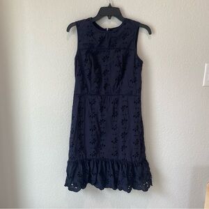 Ann Taylor Navy Eyelet Dress Size 4